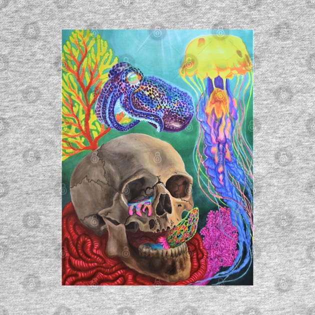 Underwater skull magic by HellAngelVero